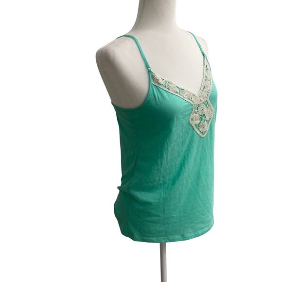 American Eagle Outfitter Women's Tank Top Bohemian Y2K Style Size MD Mint Green - Picture 3 of 8